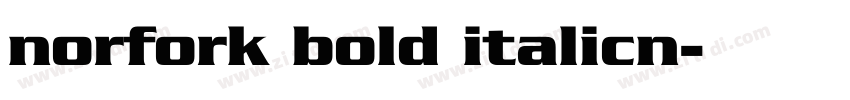 norfork bold italicn字体转换